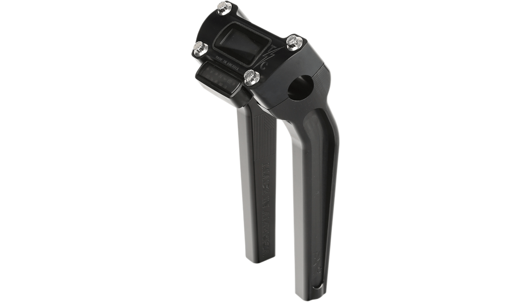 THRASHIN SUPPLY CO.-Pull Back Handlebar Risers w/ M8 Gauge Cut Out-Risers-MetalCore Harley Supply