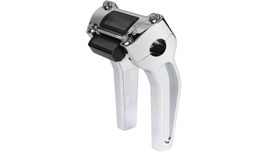 THRASHIN SUPPLY CO.-Pull Back Handlebar Risers w/ M8 Gauge Cut Out-Risers-MetalCore Harley Supply