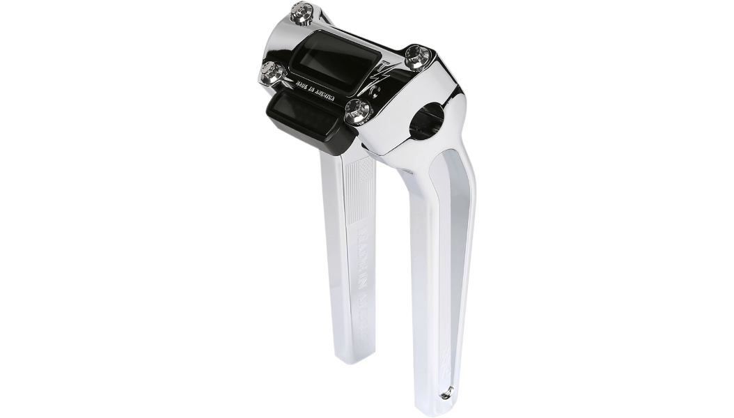 THRASHIN SUPPLY CO.-Pull Back Handlebar Risers w/ M8 Gauge Cut Out-Risers-MetalCore Harley Supply