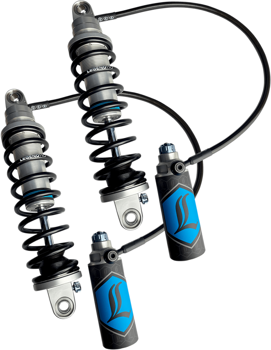 LEGEND SUSPENSION-REVO ARC Remote Reservoir FL Coil Suspension / '99-'08 FL-Shocks - Remote Reservoir-MetalCore Harley Supply