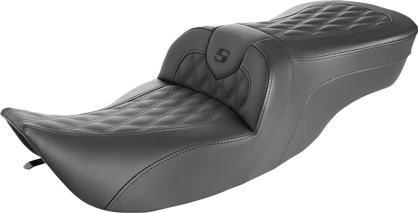 SADDLEMEN-Road Sofa Lattice Stitch Seats / '97-'22 Bagger-Seats-MetalCore Harley Supply