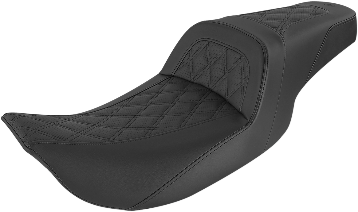 SADDLEMEN-Slim Lattice Stitched Seats / '97-'22 Bagger-Seats-MetalCore Harley Supply