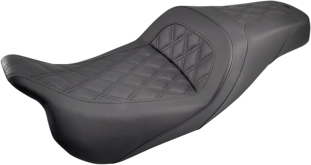 SADDLEMEN-Slim Lattice Stitched Seats / '97-'22 Bagger-Seats-MetalCore Harley Supply