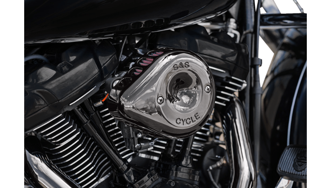 S&S CYCLES-Lava Chrome Mini Teardrop Stealth Air Cleaner Kit / '17-'23 M8-Air Filter-MetalCore Harley Supply