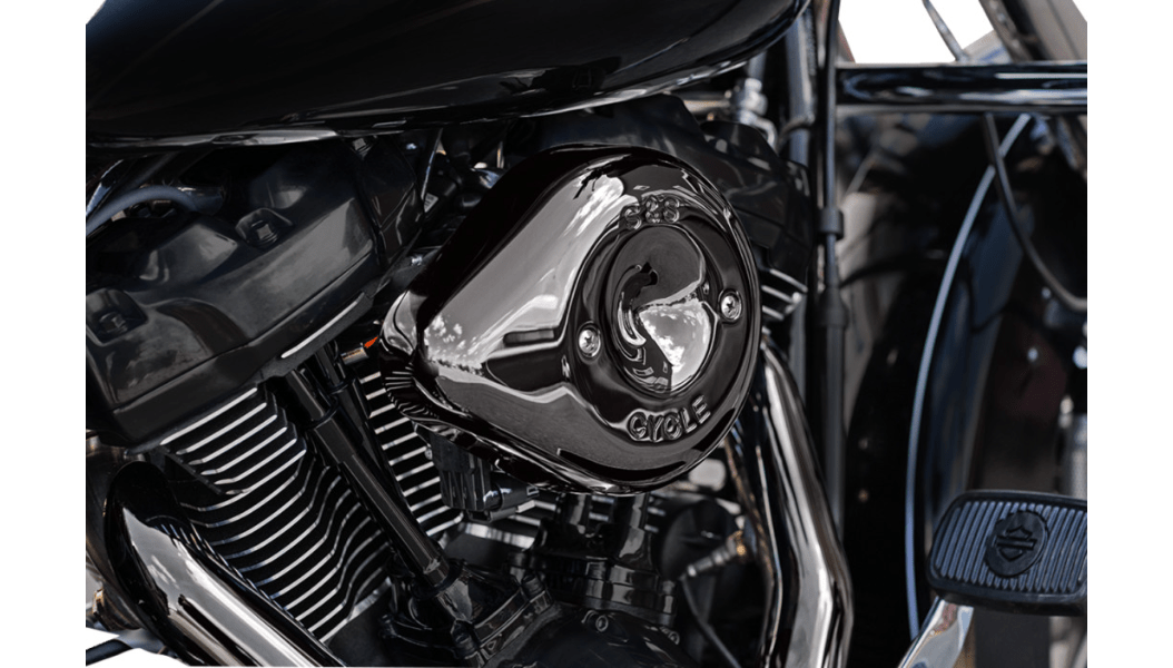 S&S CYCLES-Lava Chrome Stealth Teardrop Air Cleaner Kit / '17-'23 M8-Air Filter-MetalCore Harley Supply