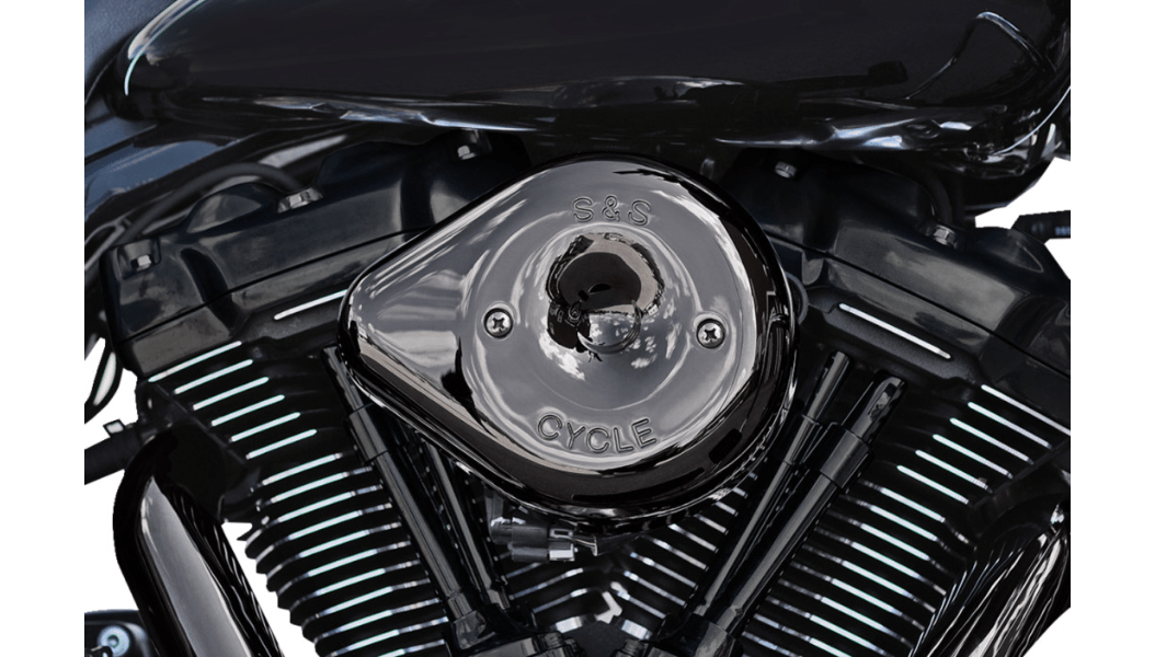 S&S CYCLES-Lava Chrome Stealth Teardrop Air Cleaner Kit / '17-'23 M8-Air Filter-MetalCore Harley Supply