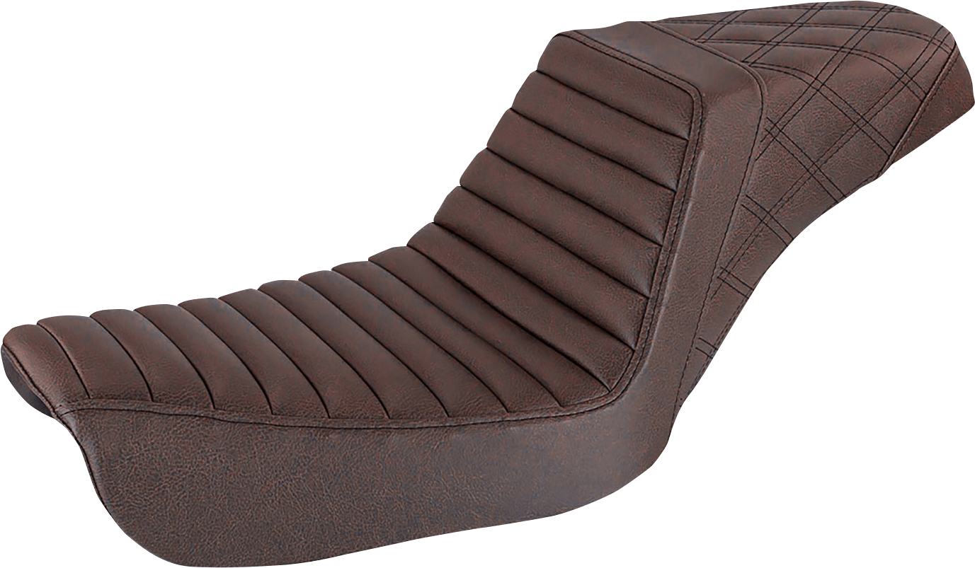 Step-Up Seat Front Tuck-n-Roll/Rear Lattice Stitch