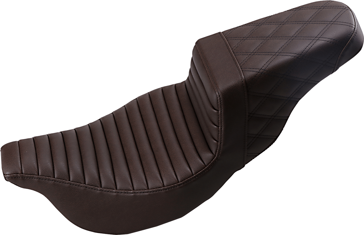 SADDLEMEN-Step-Up Seats ~ Brown / '08-'22 Bagger-Seats-MetalCore Harley Supply