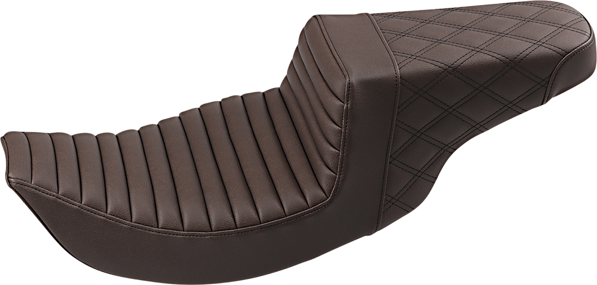 SADDLEMEN-Step-Up Seats ~ Brown / '97-'07 Bagger-Seats-MetalCore Harley Supply