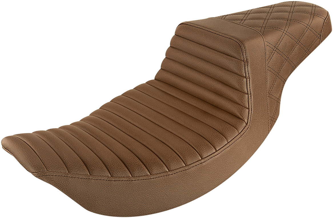SADDLEMEN-Step-Up Seats ~ Brown / '97-'07 Bagger-Seats-MetalCore Harley Supply