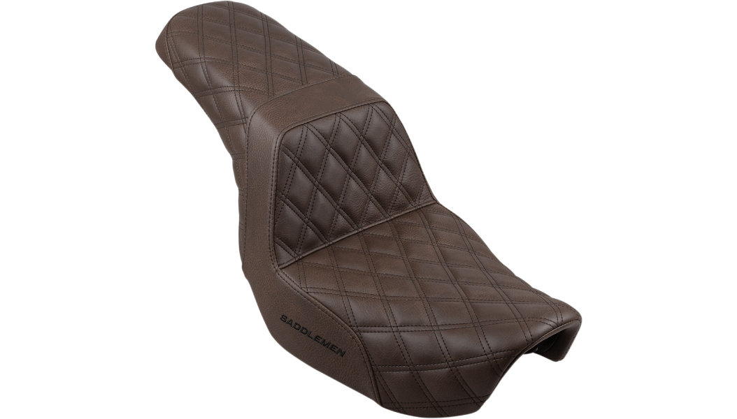 SADDLEMEN-Step-Up Seats Lattice Stitch / '06-'17 Dyna-Seats-MetalCore Harley Supply
