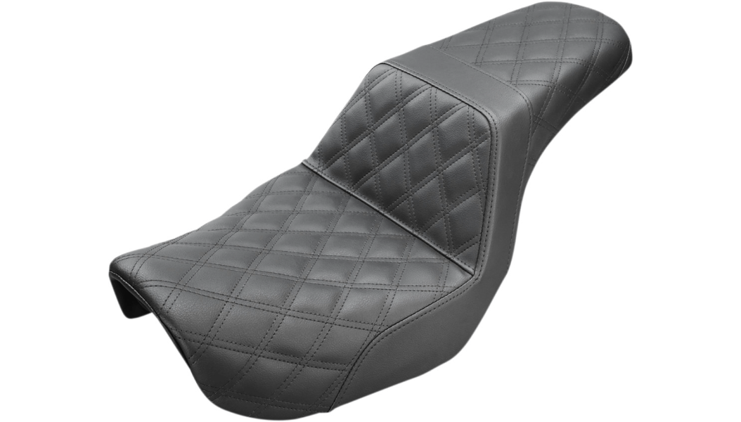 SADDLEMEN-Step-Up Seats Lattice Stitch / '06-'17 Dyna-Seats-MetalCore Harley Supply