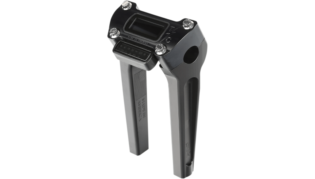 THRASHIN SUPPLY CO.-Straight Handlebar Risers w/ M8 Gauge Cut Out-Risers-MetalCore Harley Supply