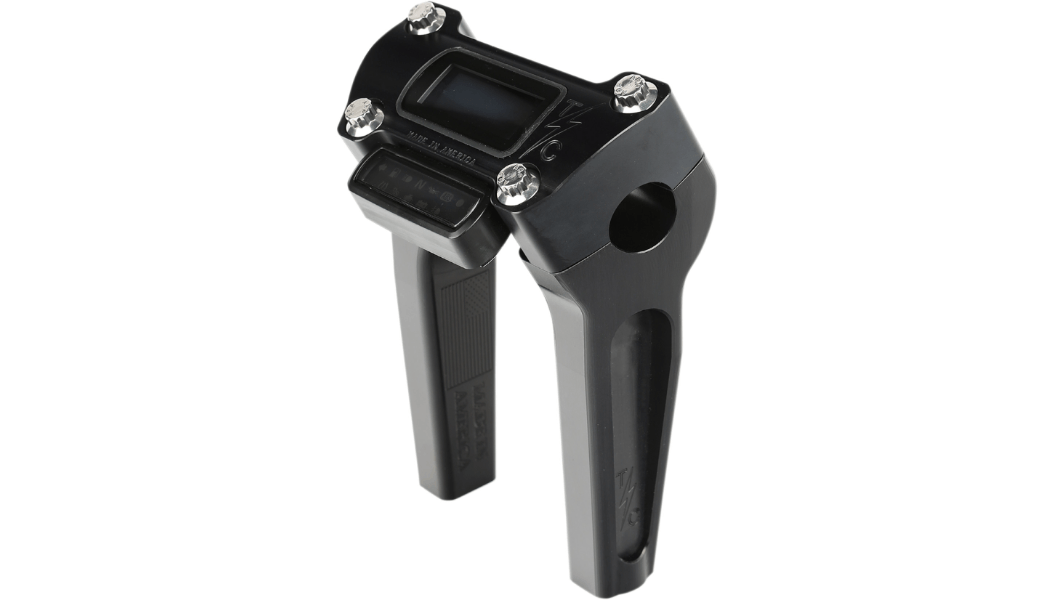 THRASHIN SUPPLY CO.-Straight Handlebar Risers w/ M8 Gauge Cut Out-Risers-MetalCore Harley Supply