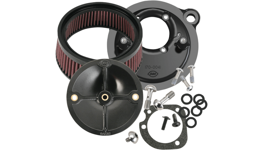 S&S CYCLES-Super Stockâ„¢ Stealth Air Cleaner Kit / '91-'21 Sportster-Air Filter-MetalCore Harley Supply