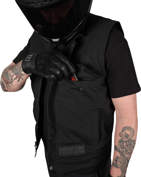 THRASHIN SUPPLY CO.-Nightrider v2 Riding Vest-Vest-MetalCore Harley Supply