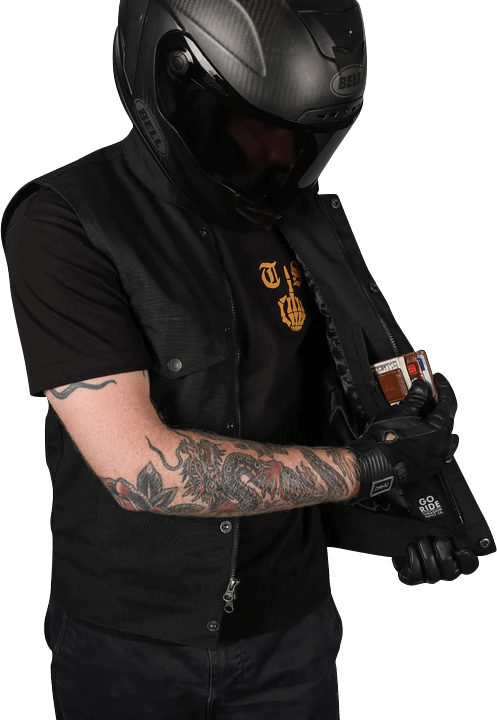 THRASHIN SUPPLY CO.-Nightrider v2 Riding Vest-Vest-MetalCore Harley Supply