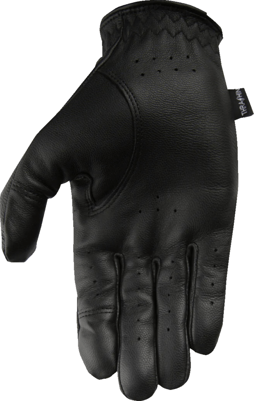 THRASHIN SUPPLY CO.-Siege Black Leather Gloves-Gloves-MetalCore Harley Supply
