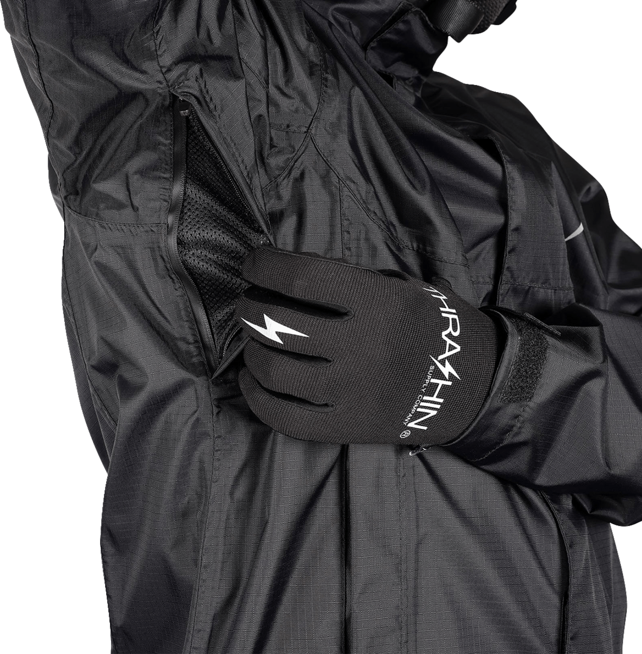 THRASHIN SUPPLY CO.-Waterproof Mission Rain Jacket-Jacket-MetalCore Harley Supply