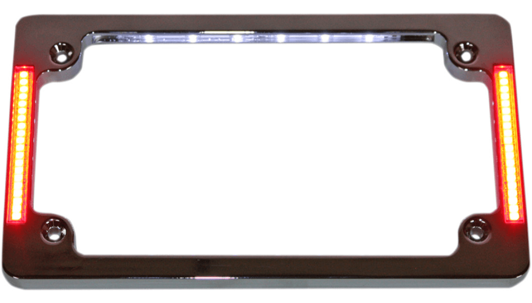 CUSTOM DYNAMICS-Tri-Horizontal Motorcycle Plate Frame-License Plate Frame-MetalCore Harley Supply