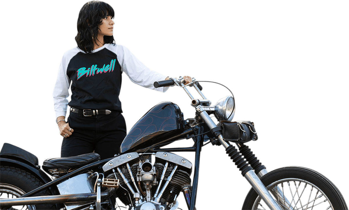 BILTWELL-Women's 1985 Raglan T-Shirt-T Shirts-MetalCore Harley Supply