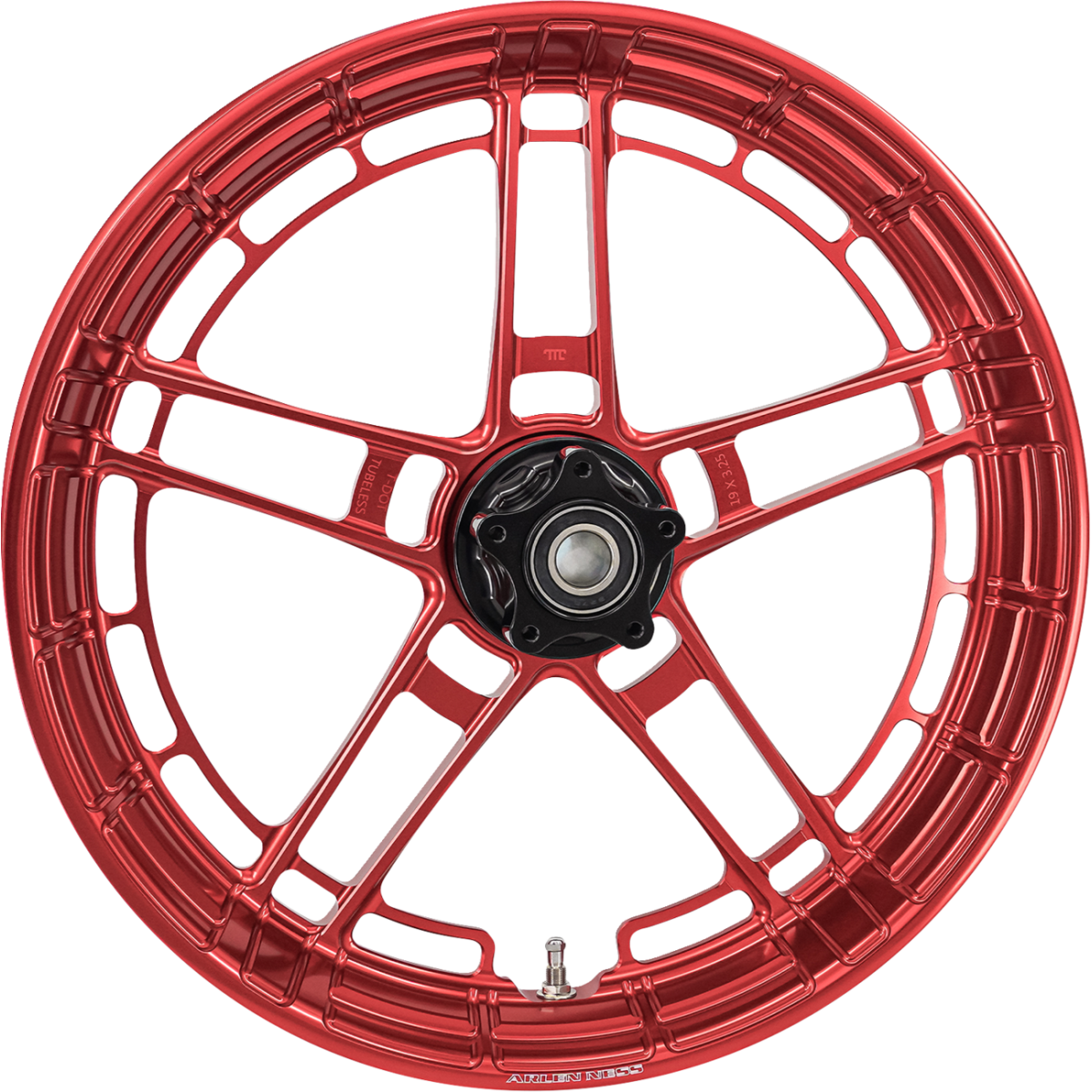 ARLEN NESS - Flatline Front Rim 19x3.25 Red - Wheels - MetalCore Harley Supply