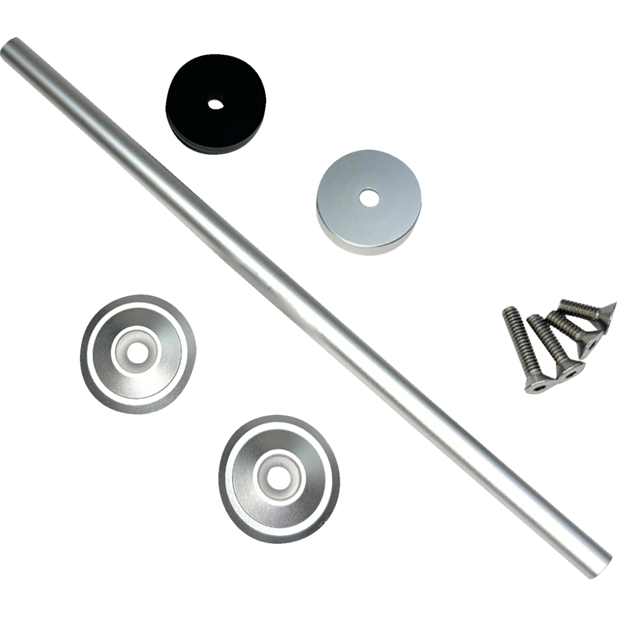 CUSTOM DYNAMICS - Front Axle Cover Kit / '18-'26 M8 Softail - Brushed Aluminum - MetalCore Harley Supply