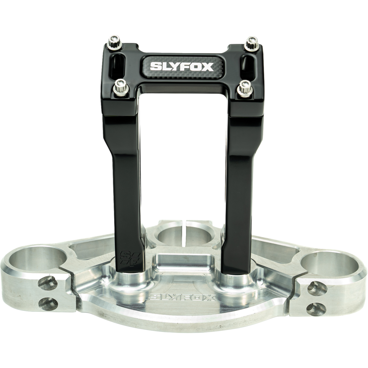 SLYFOX - Handlebar Riser Kit - Straight 6" Black 1 inch - Risers - MetalCore Harley Supply