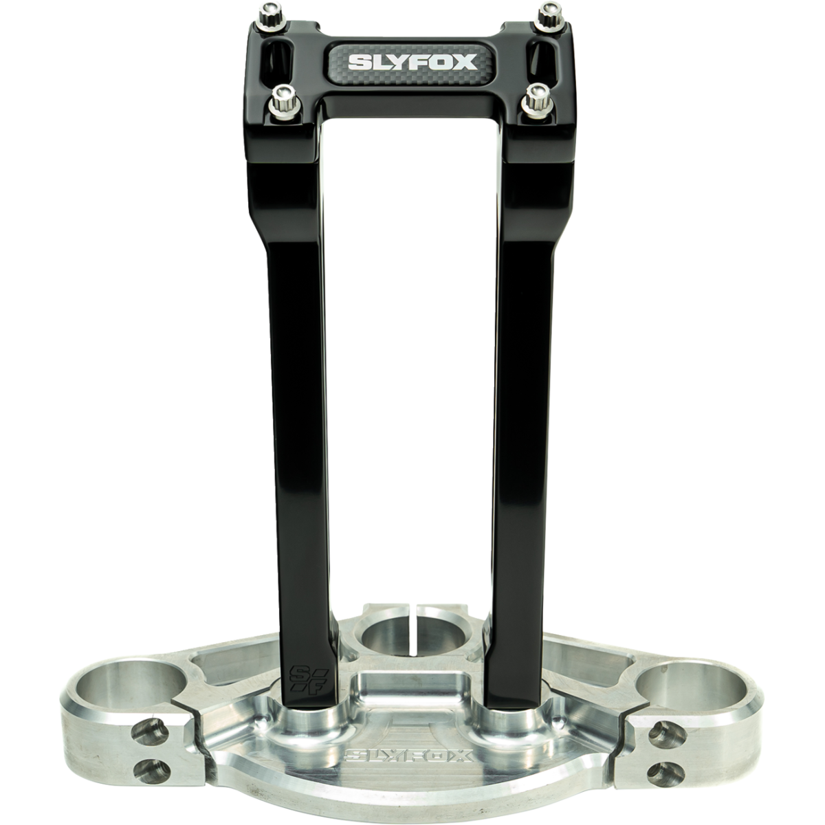 SLYFOX - Handlebar Riser Kit - Straight 10" Black 1 inch - Risers - MetalCore Harley Supply