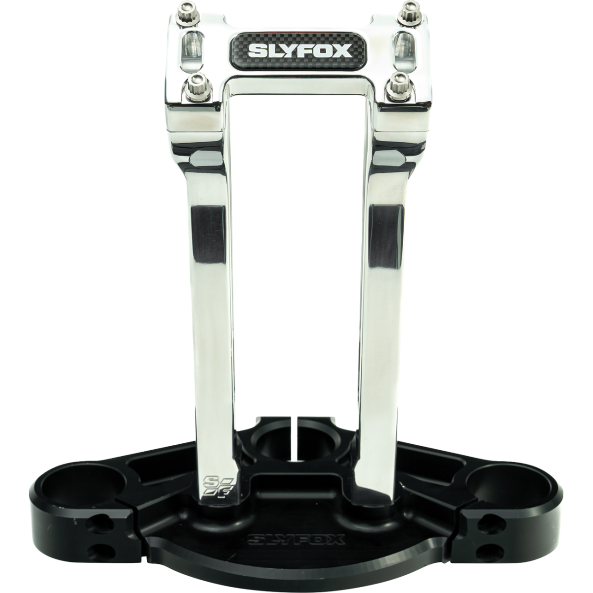 SLYFOX - Handlebar Riser Kit - Pullback 10" Raw 1 inch - Risers - MetalCore Harley Supply