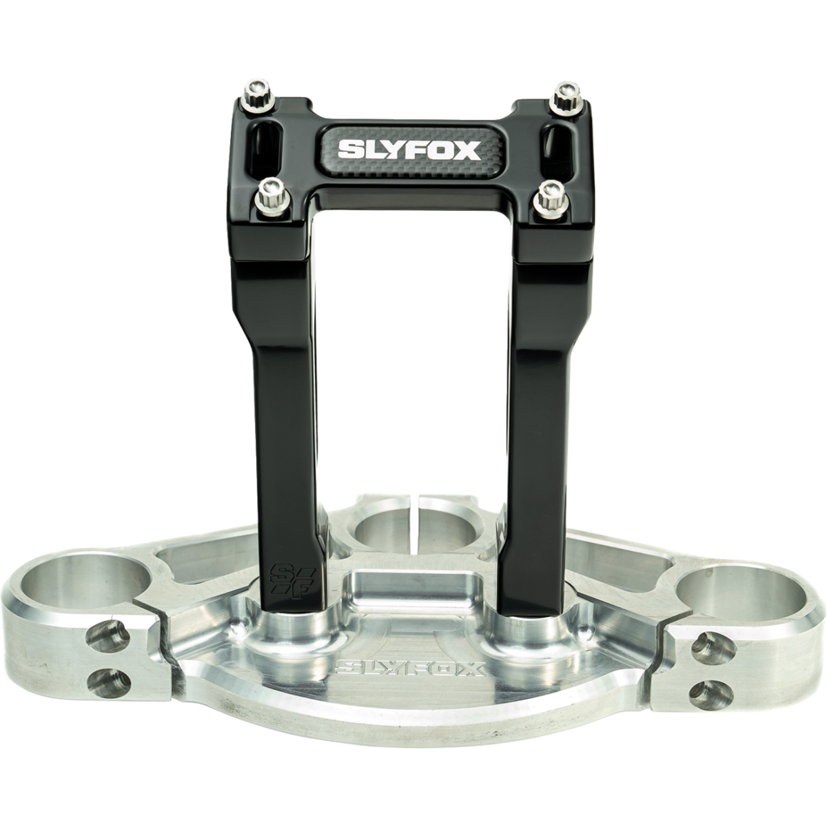 SLYFOX - Handlebar Riser Kit - Straight 6" Black 1-1/8 inch - Risers - MetalCore Harley Supply