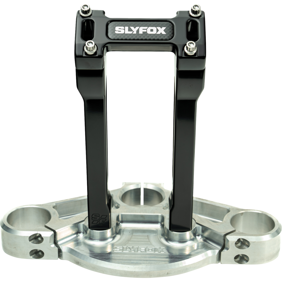SLYFOX - Handlebar Riser Kit - Straight 8" Black 1-1/8 inch - Risers - MetalCore Harley Supply