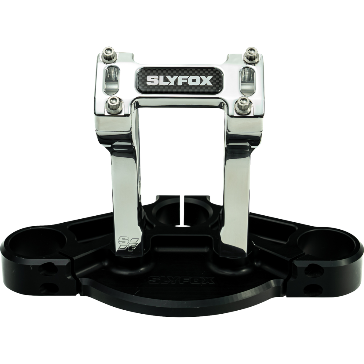 SLYFOX - Handlebar Riser Kit - Pullback 6" Raw 1-1/8 inch - Risers - MetalCore Harley Supply