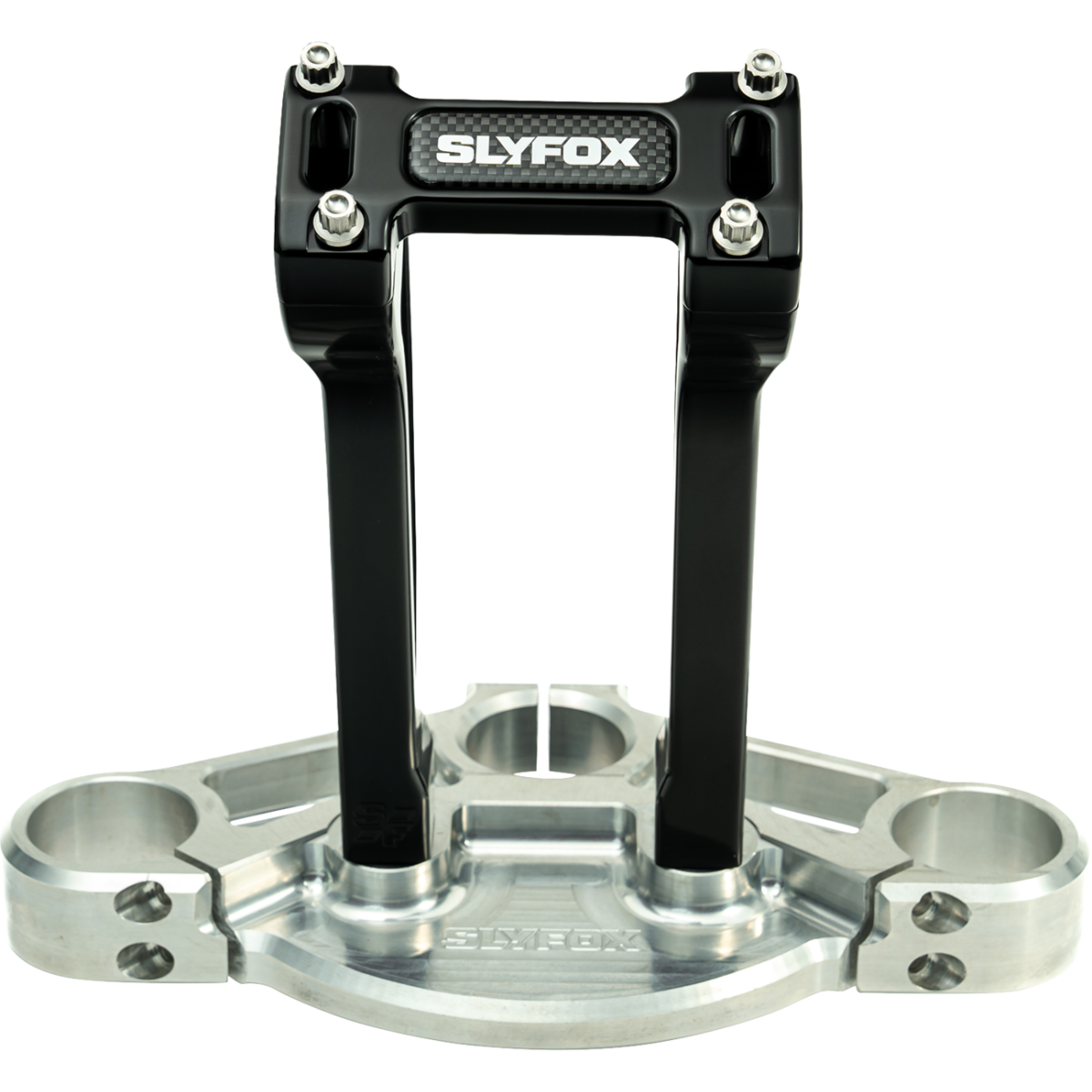 SLYFOX - Handlebar Riser Kit - Pullback 8" Black 1-1/8 inch - Risers - MetalCore Harley Supply