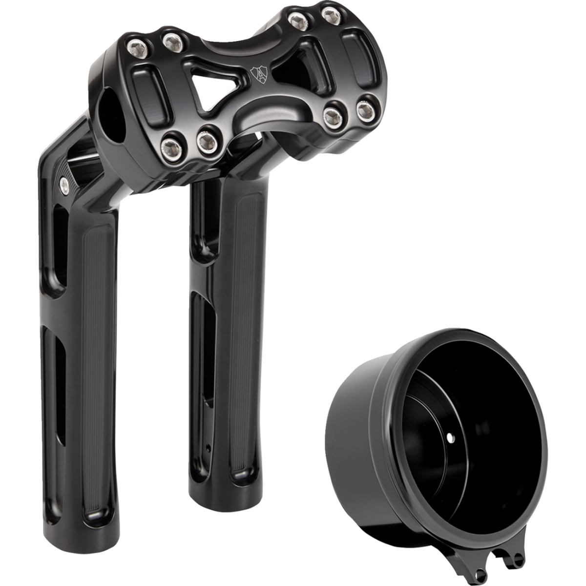 ARLEN NESS - Wayback Risers 4in Gauge Mount 10in FXLRS - Risers - MetalCore Harley Supply