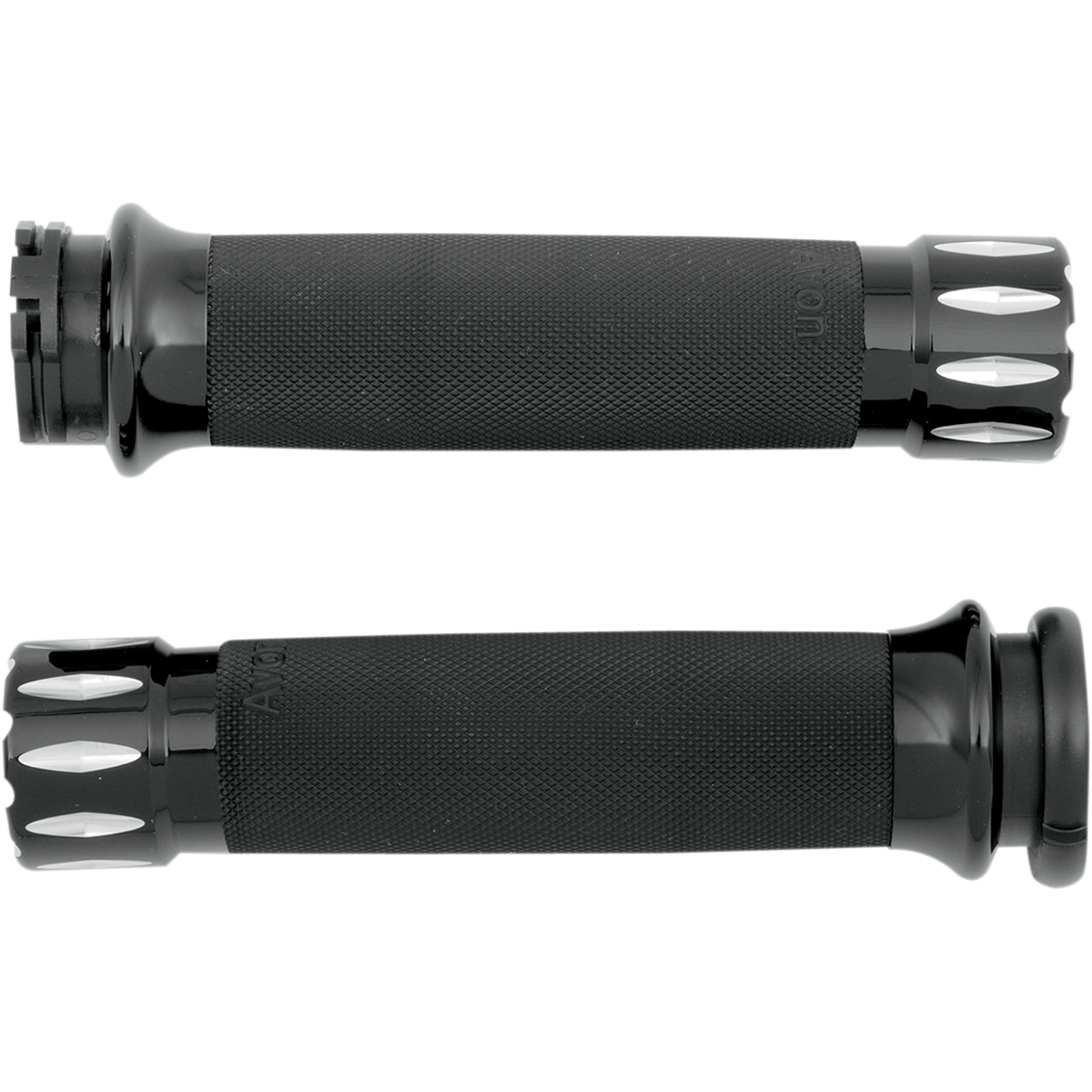 AVON GRIPS - Rival Custom Grips - Black Anodized '82-'17 - Grips - MetalCore Harley Supply