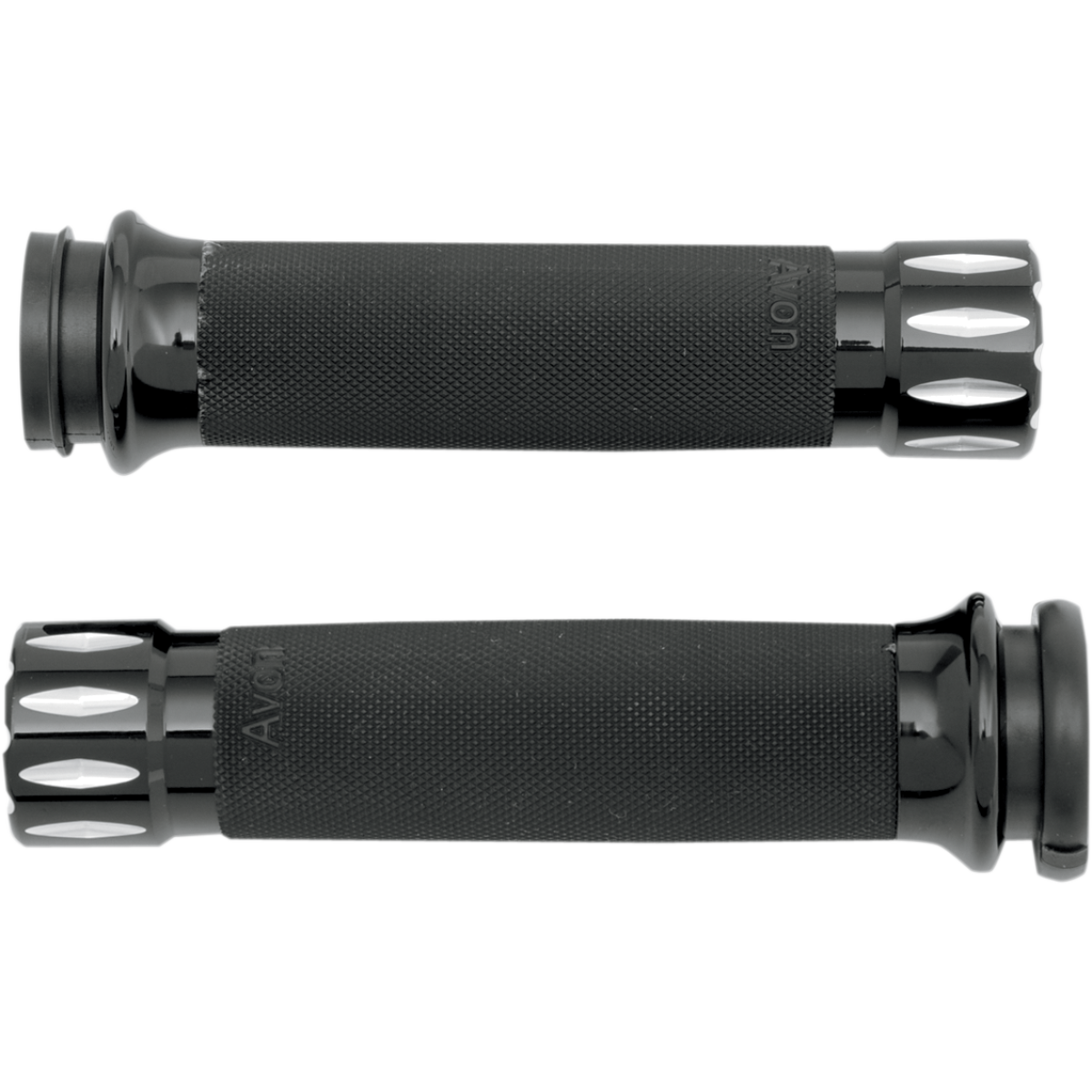AVON GRIPS - Rival Custom Grips - Black Anodized '08-'23 - Grips - MetalCore Harley Supply