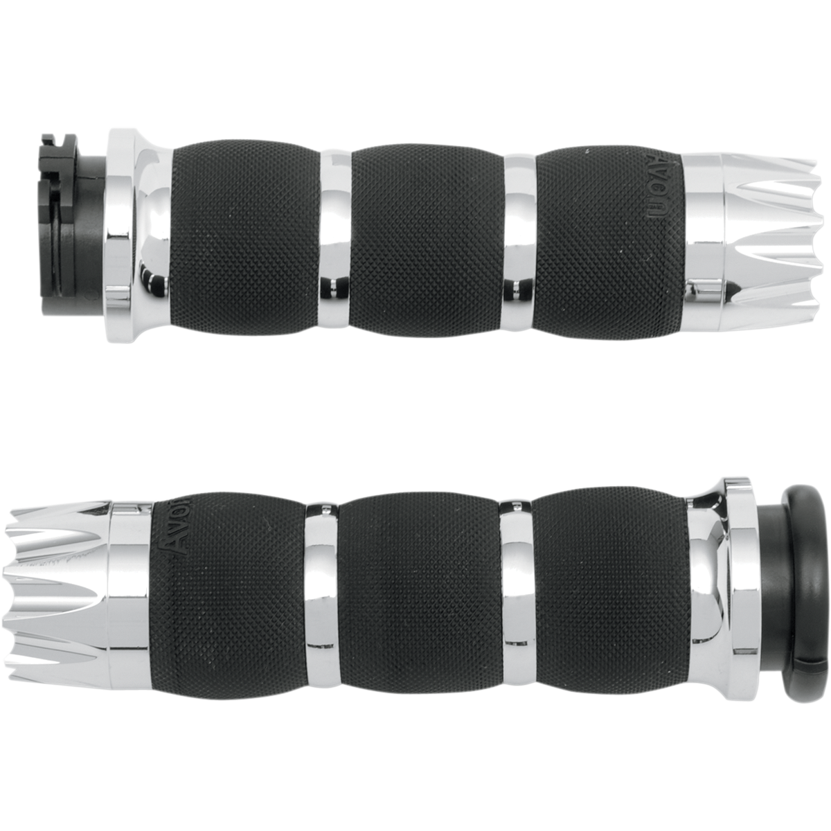 AVON GRIPS - Avon Air Cushioned Grips - Excalibur Chrome - Grips - MetalCore Harley Supply