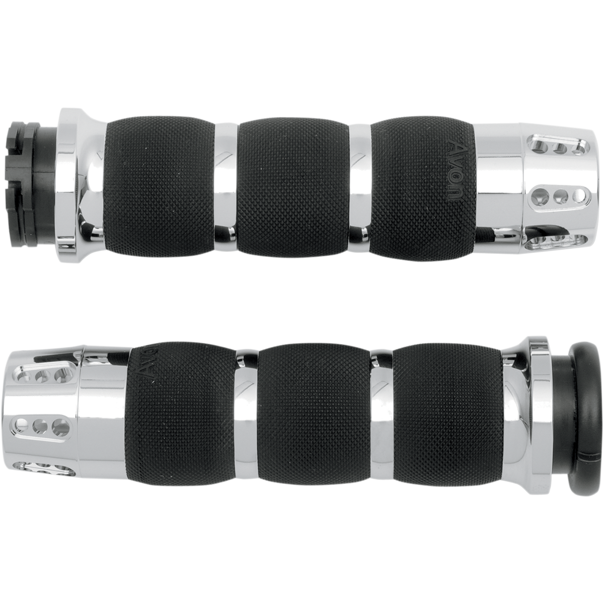AVON GRIPS - Avon Air Cushioned Grips - Gatlin Chrome - Grips - MetalCore Harley Supply