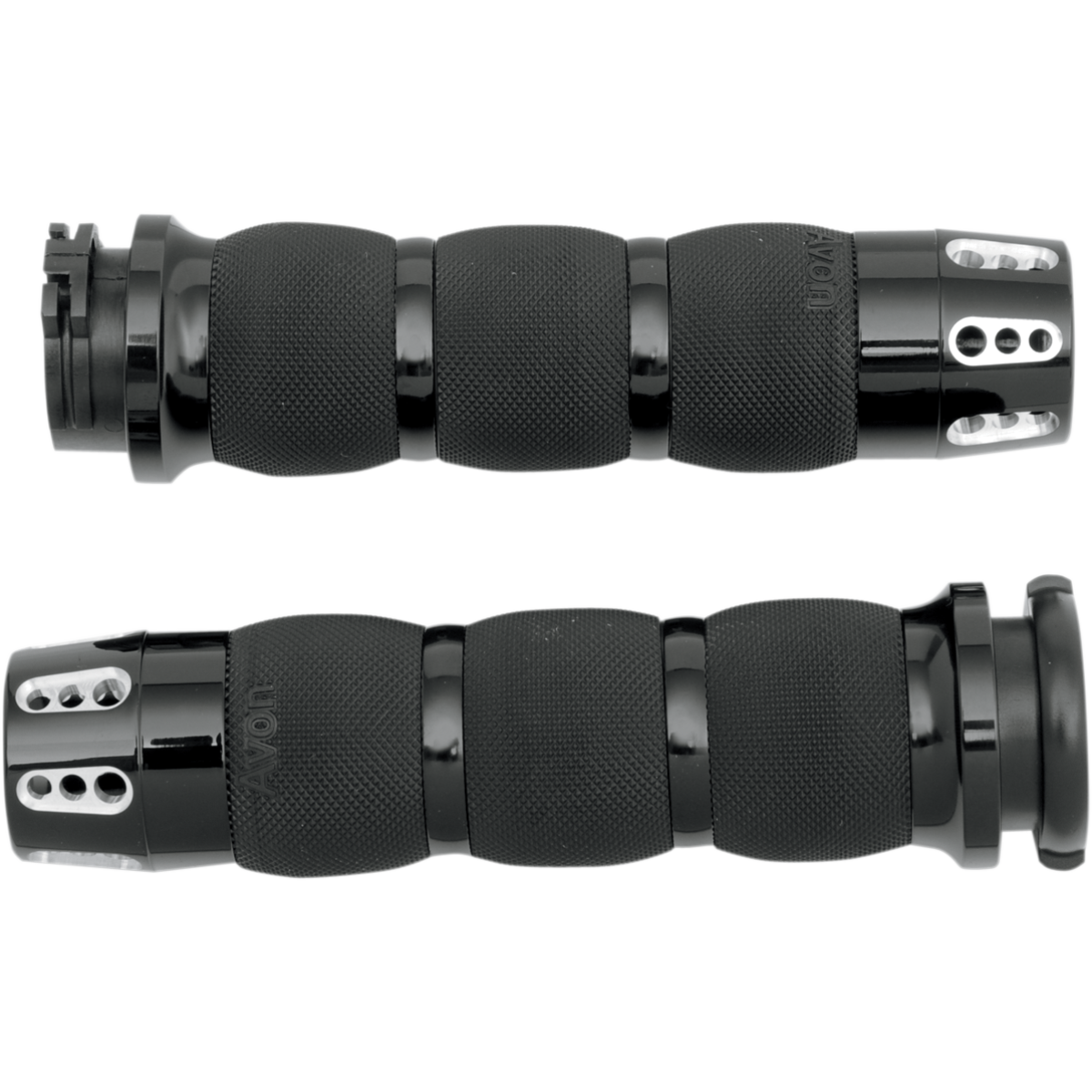 AVON GRIPS - Avon Air Cushioned Grips - Gatlin Black Anodized - Grips - MetalCore Harley Supply