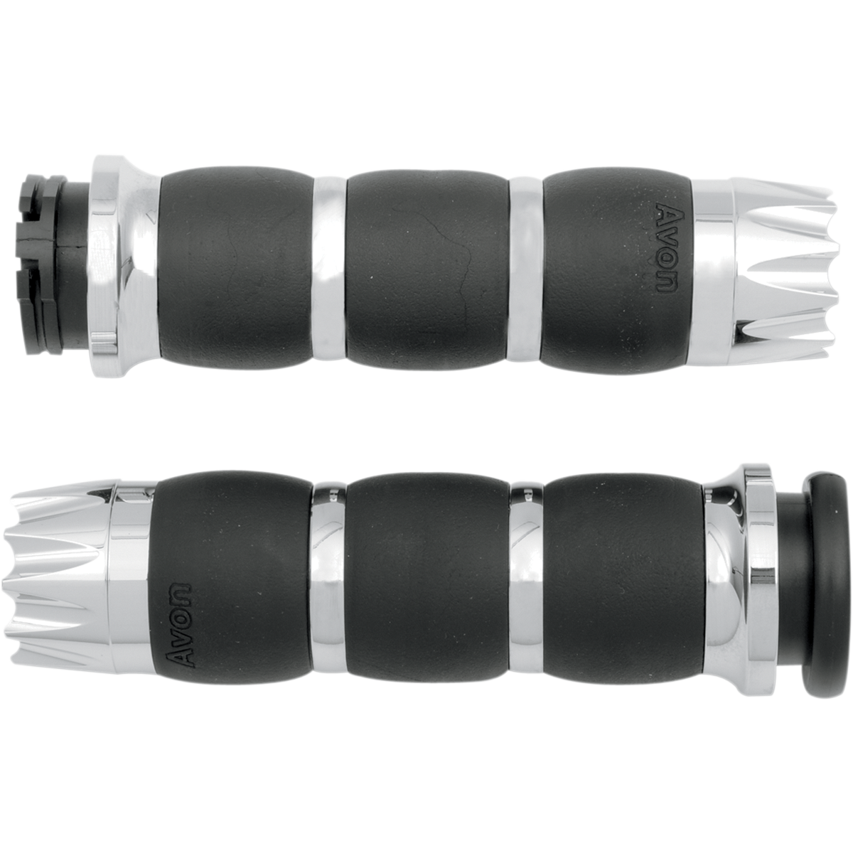 AVON GRIPS - Avon Velvet Air Grips - Excalibur Chrome '82-'99 - Grips - MetalCore Harley Supply