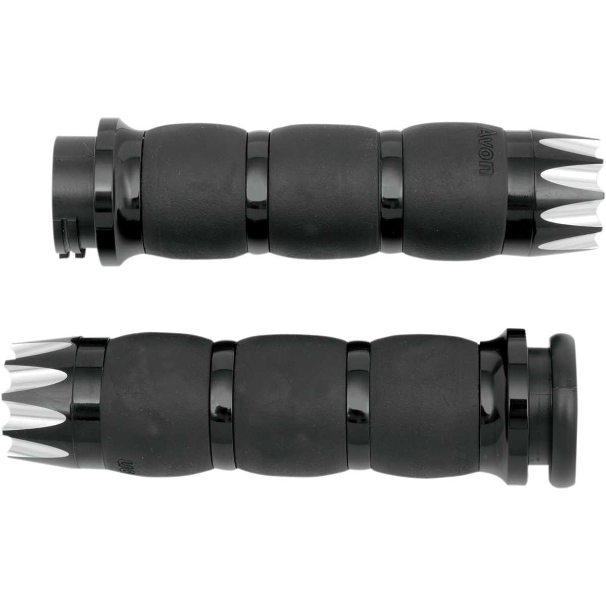 AVON GRIPS - Avon Velvet Air Grips - Excalibur Black Anodized '82-'99 - Grips - MetalCore Harley Supply