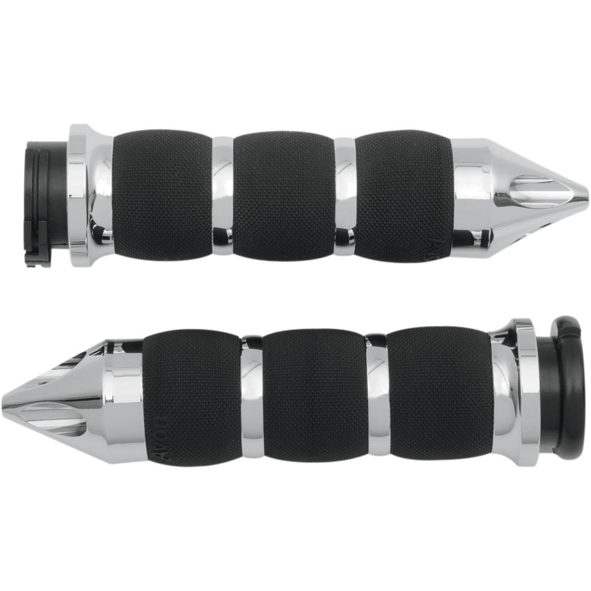 AVON GRIPS - Avon Air Cushioned Grips - Spike Chrome - Grips - MetalCore Harley Supply
