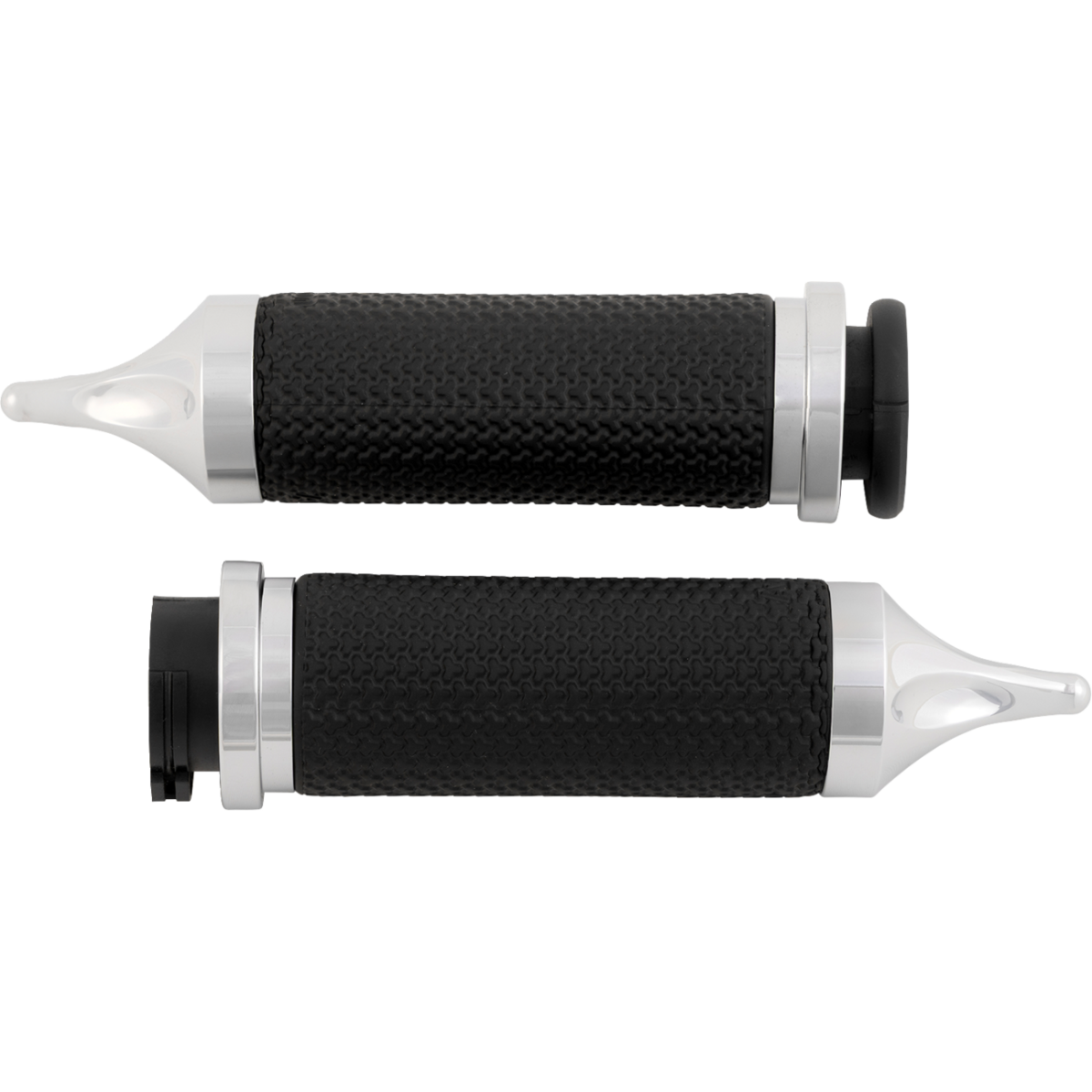 AVON GRIPS - Avon Memory Foam Grips - Large 1-3/8" Spiked Chrome - Grips - MetalCore Harley Supply