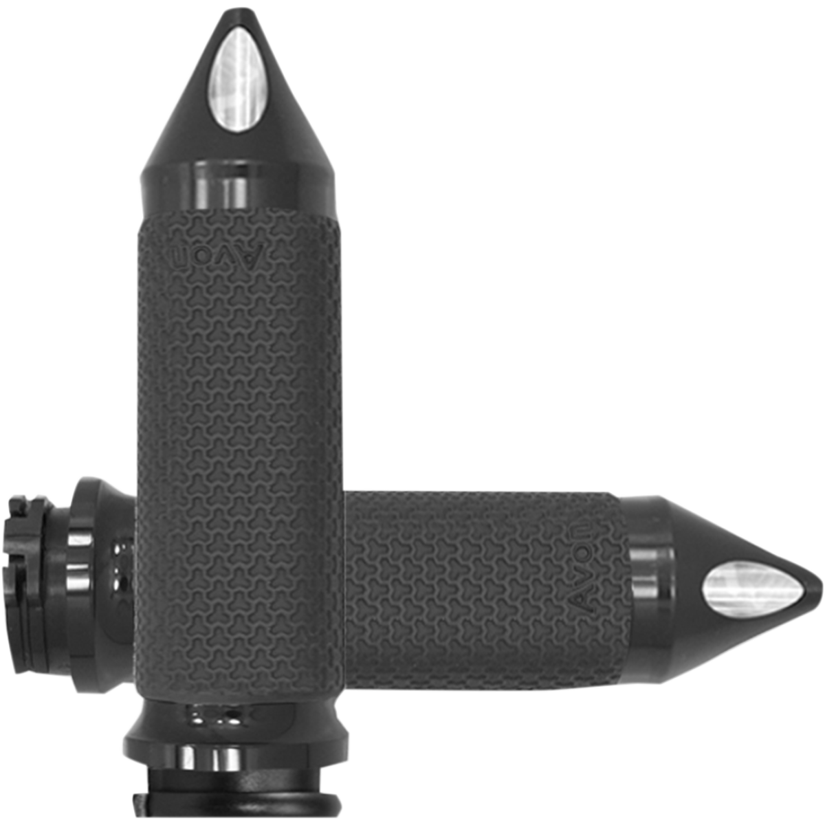 AVON GRIPS - Avon Memory Foam Grips - Large 1-3/8" Spiked Black Anodized - Grips - MetalCore Harley Supply