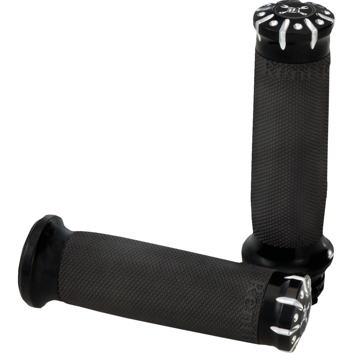 BURLY BRAND - Hawk Grips - Dual Cable Black Machined - Grips - MetalCore Harley Supply