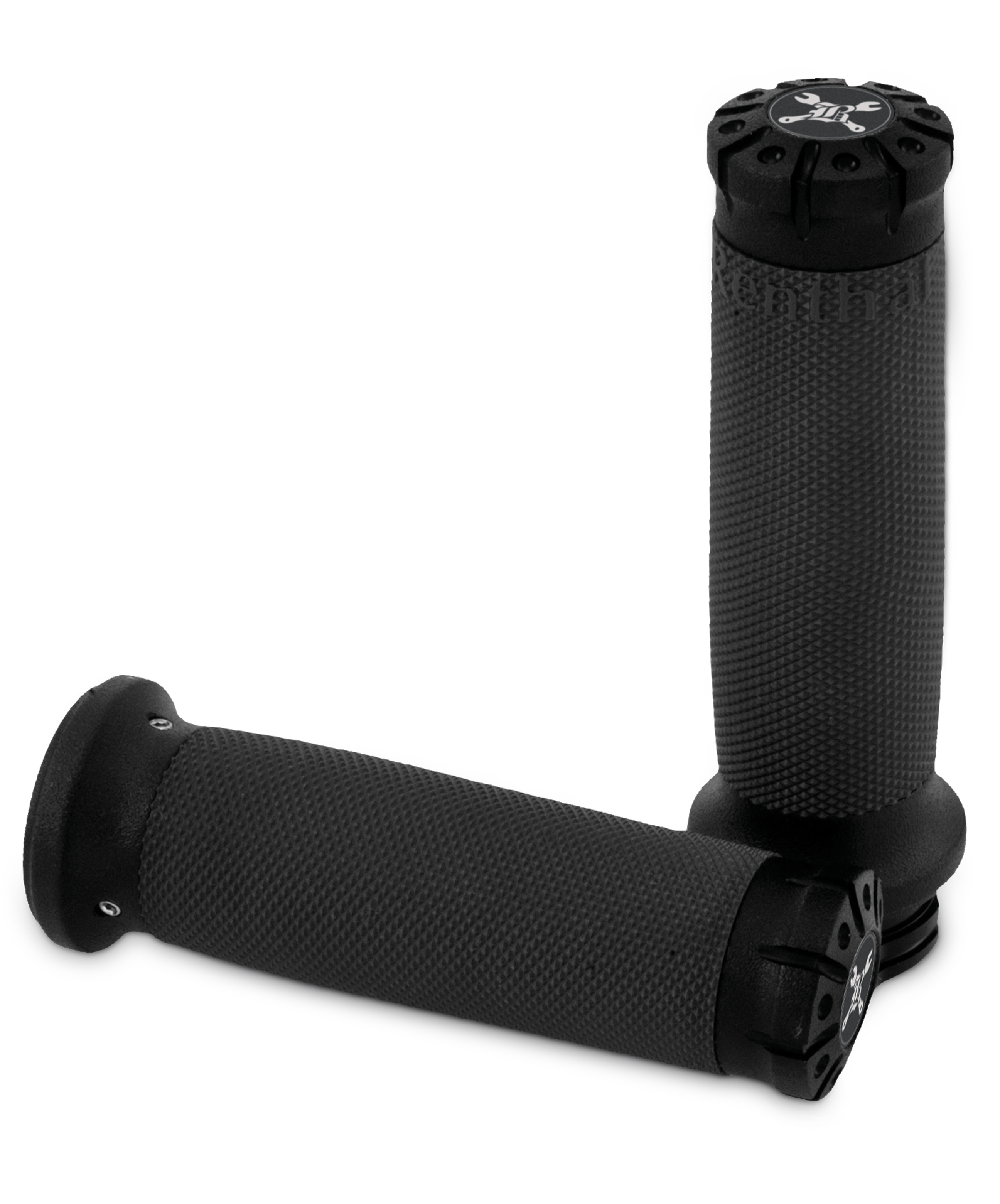 BURLY BRAND - Hawk Grips - Dual Cable Black Textured - Grips - MetalCore Harley Supply