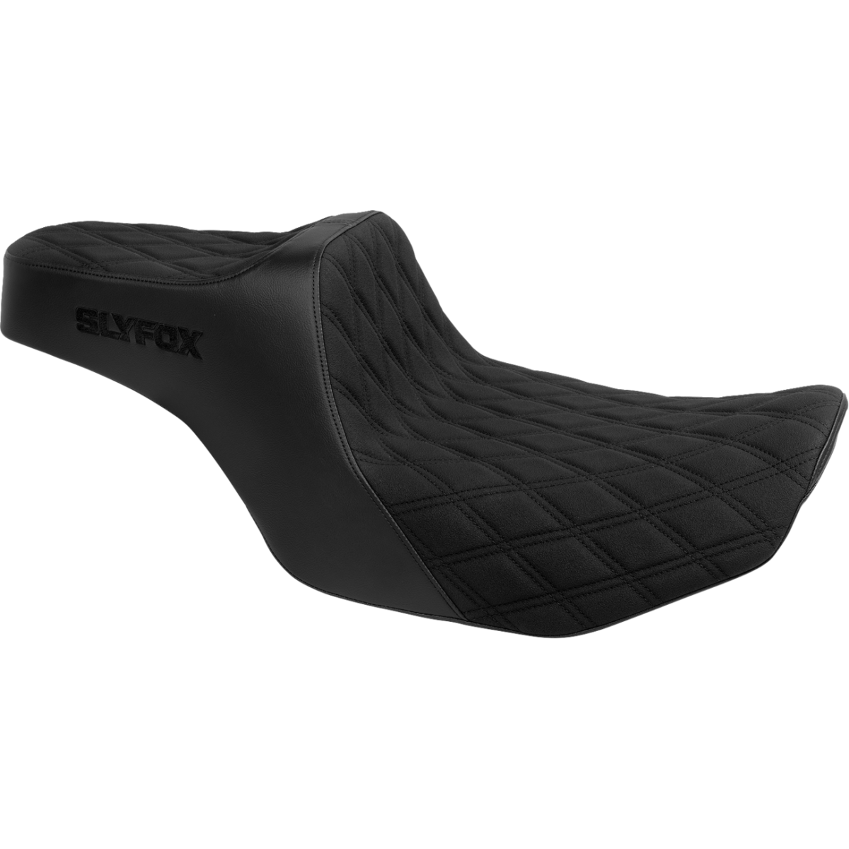 SLYFOX - High Noon 2-Up Seat - Black Logo Diamond '24-'25 - Seats - MetalCore Harley Supply