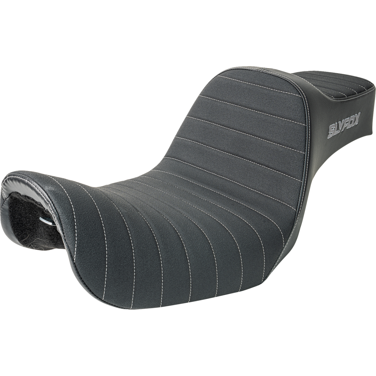 SLYFOX - High Noon 2-Up Seat - Silver Logo Classic '96-'03 - Seats - MetalCore Harley Supply