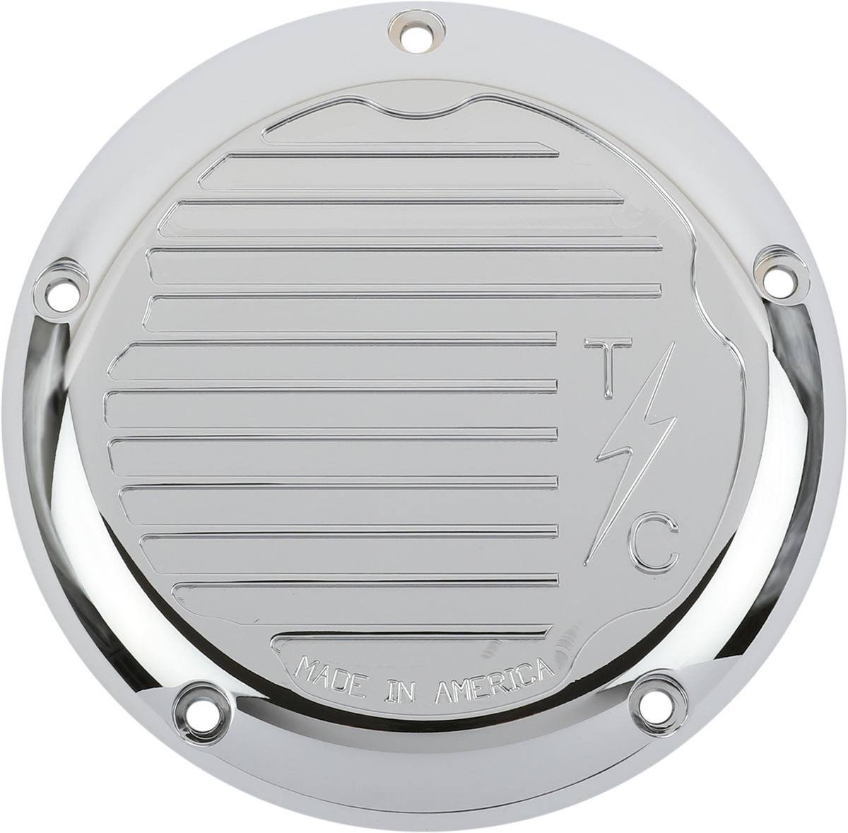 Finned Derby Cover Chrome 5 Hole